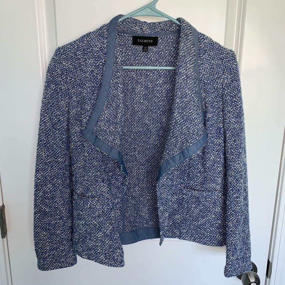 Talbot’s Boucle Tweed Open Jacket Blazer Size XS